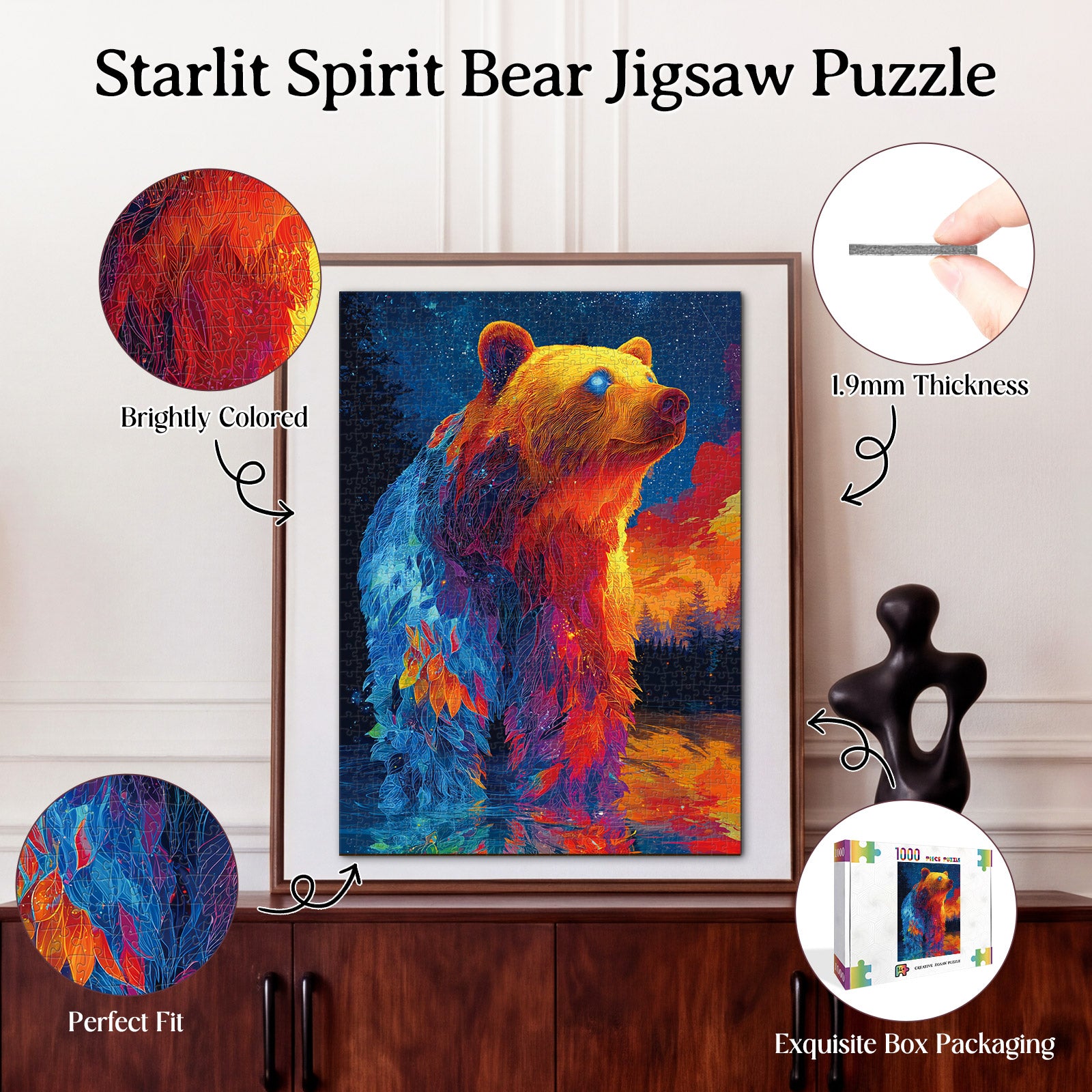 kaayee-starlit-spirit-bear-puzzle-1000-teile-standard image 3