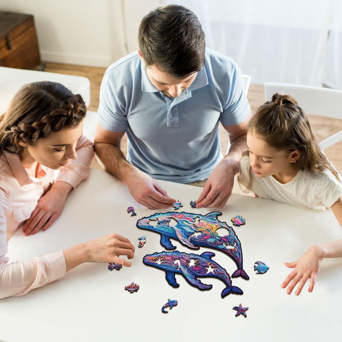 kaayee-wooden-parent-child-whale-holzpuzzle-medium image 5
