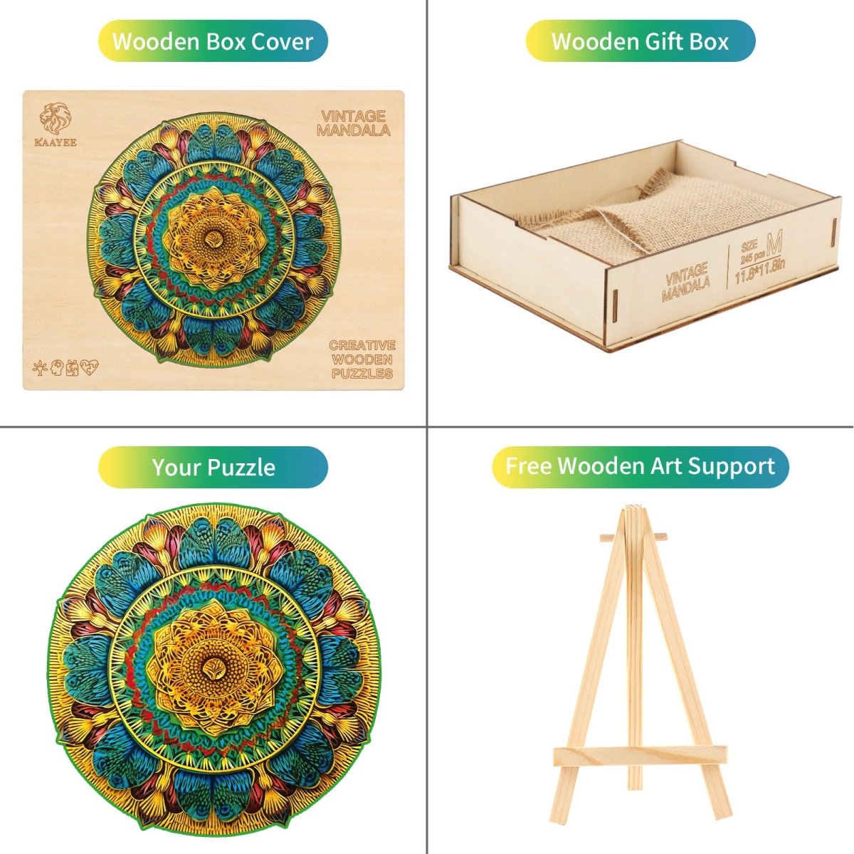 kaayee-wooden-puzzle-vintage-mandala-holzpuzzle-klein-bunt image 3