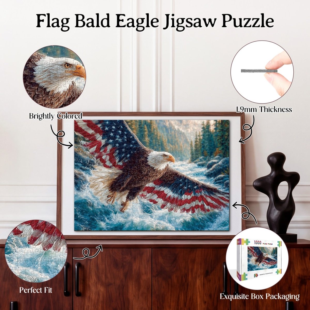 kaayee-cardboard-puzzle-flag-bald-eagle-1000-teile-eco-white image 3