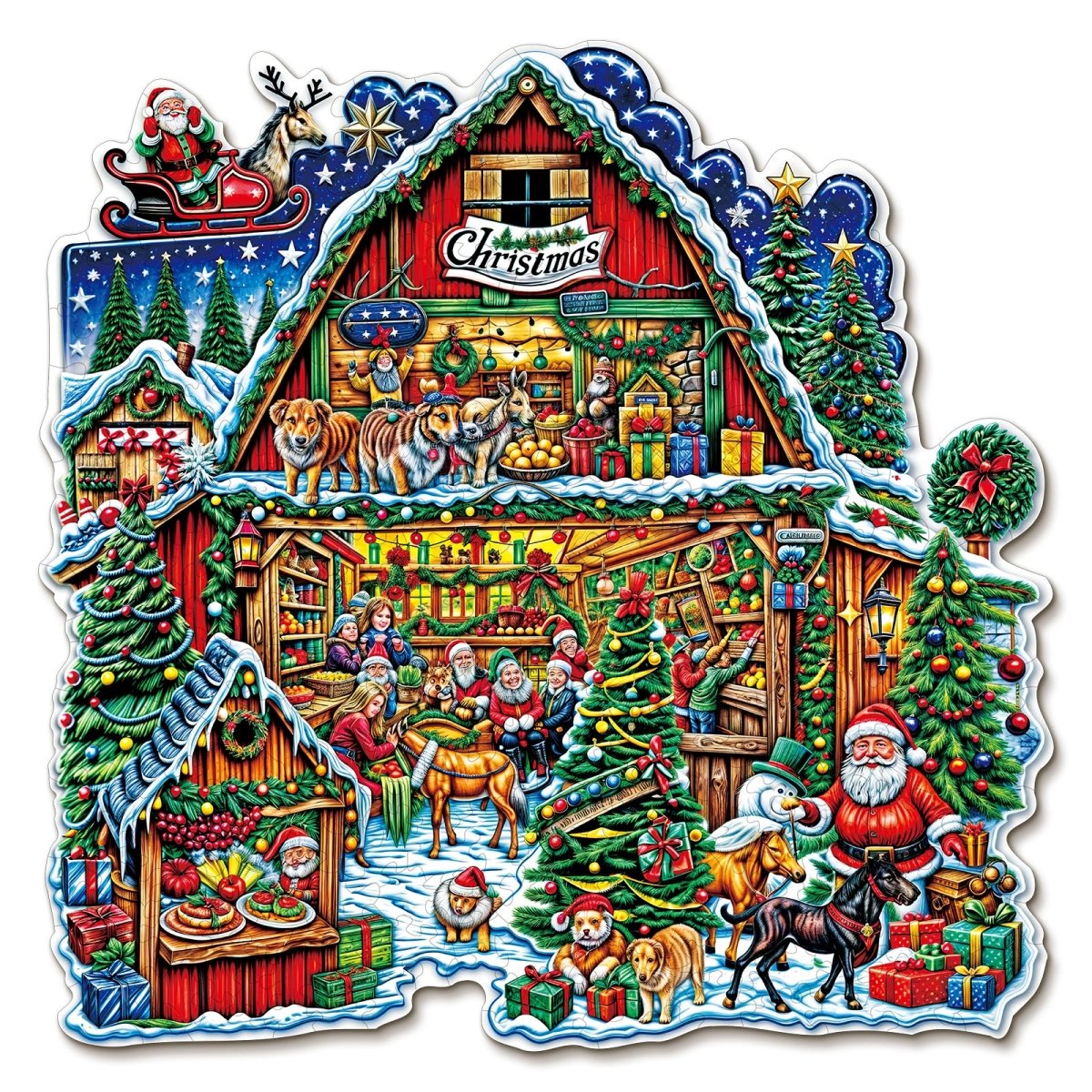 kaayee-christmas-grocery-store-wooden-puzzle-medium image 1