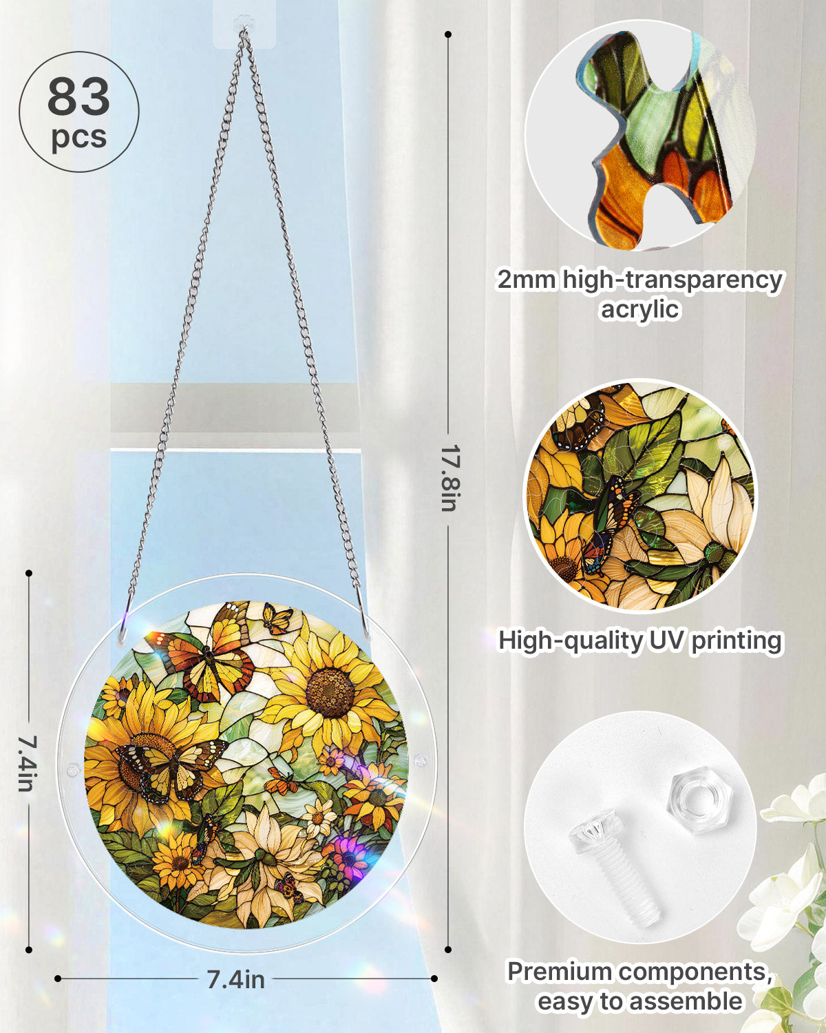 kaayee-suncatcher-puzzle-sunflower-whispers-fensterbild image 4