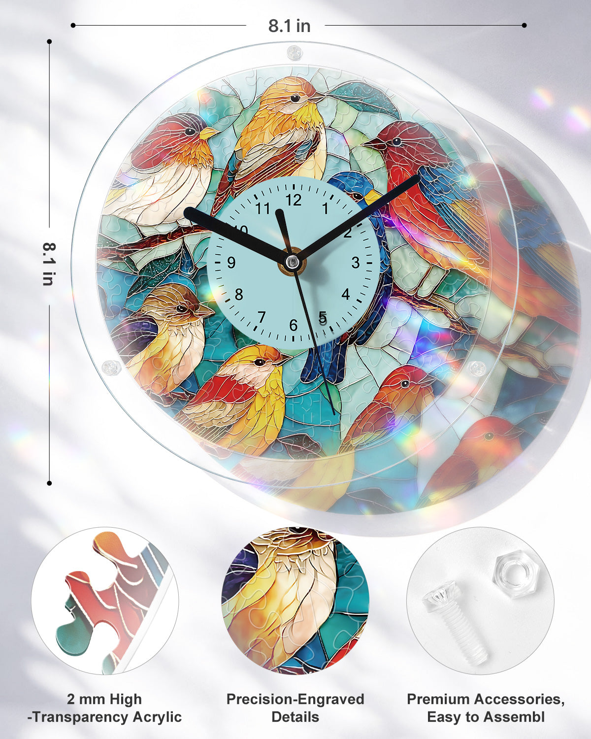 kaayee-clock-kit-birds-in-harmony-acryl-puzzleuhr-regular image 3