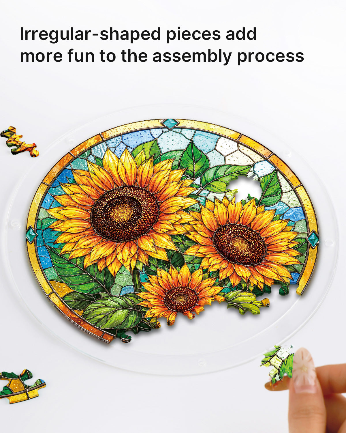 kaayee-suncatcher-puzzle-sunflower-radiance-fensterbild-blume image 2