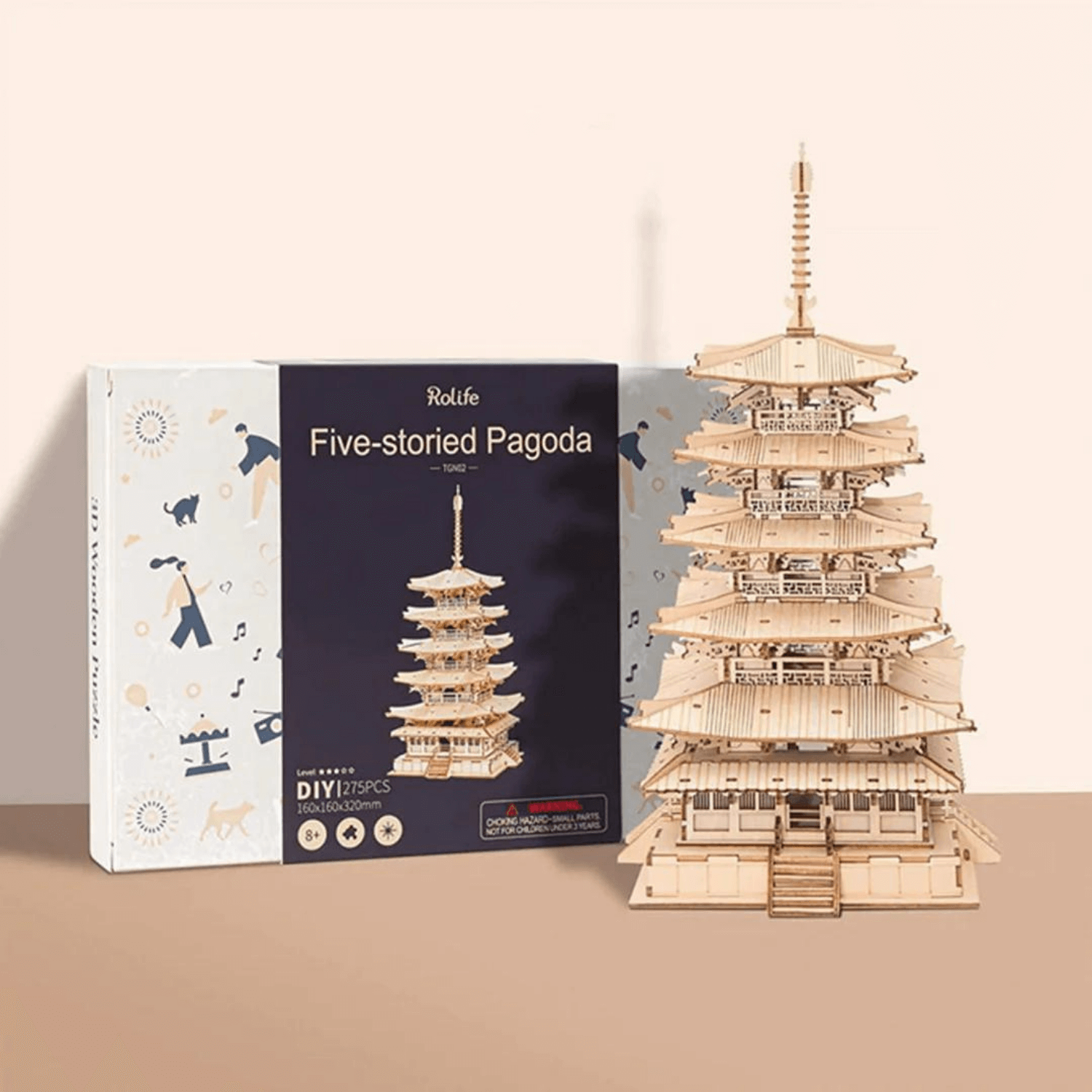 magicholz-3d-puzzle-five-storied-pagoda-holzpuzzle-275-teile image 7
