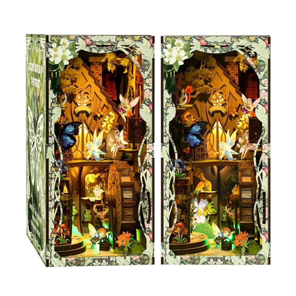 kaayee-book-nook-kit-forest-sanctuary-bastelset-wald-mit-licht image 1