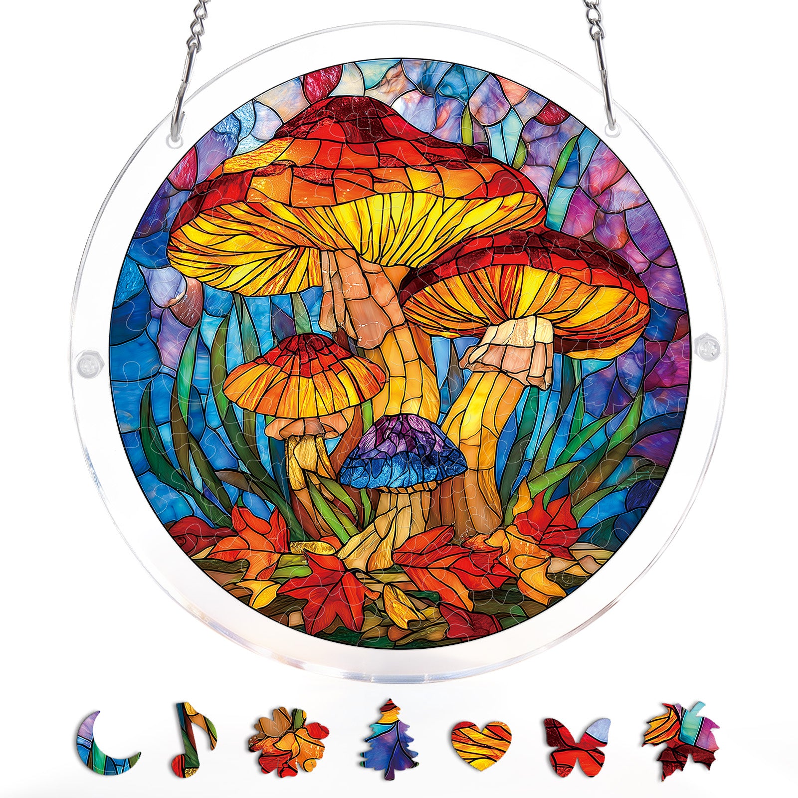 kaayee-mystic-mushroom-forest-suncatcher-small-18-8-cm image 3