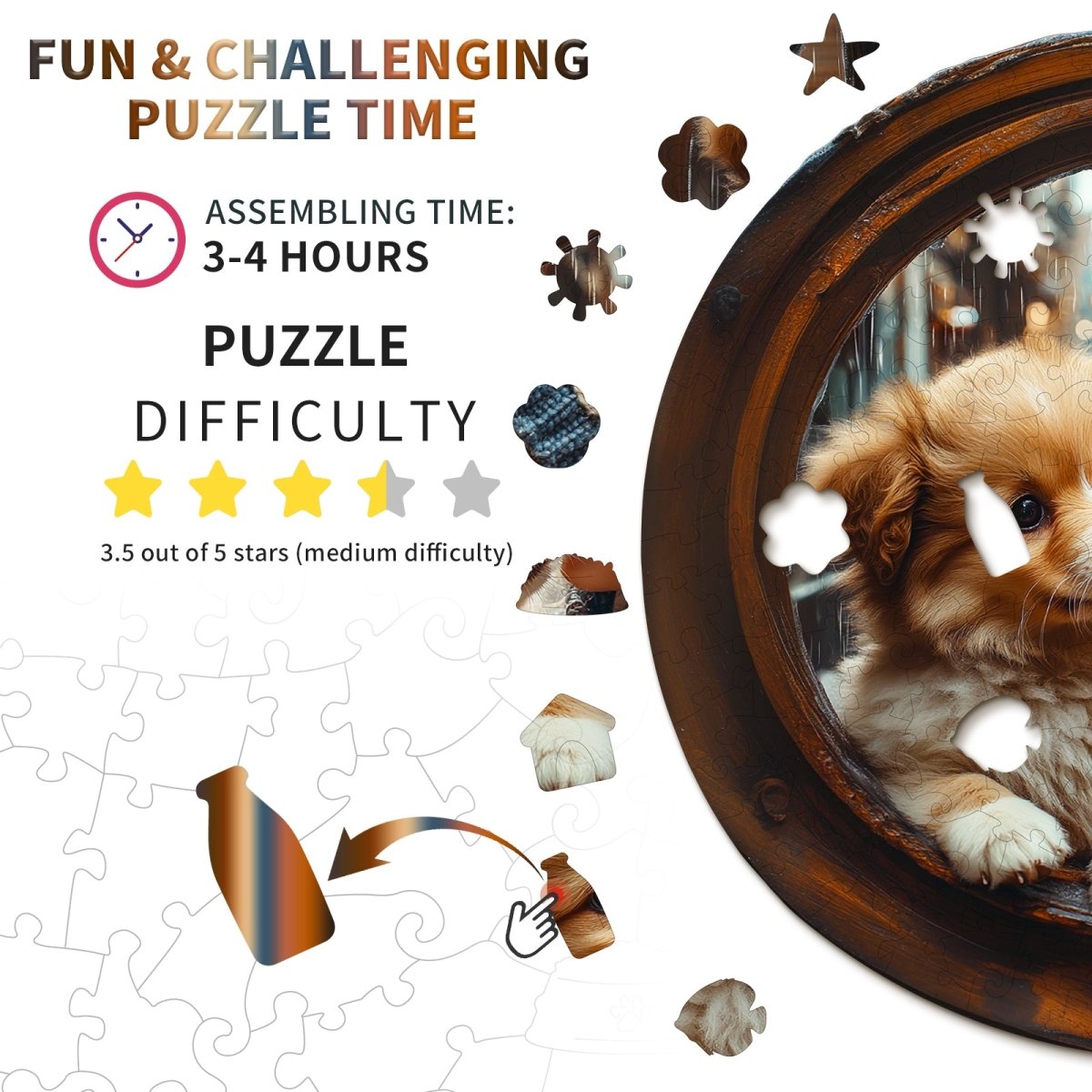 kaayee-hund-und-kind-holzpuzzle-medium-tiermotiv image 4
