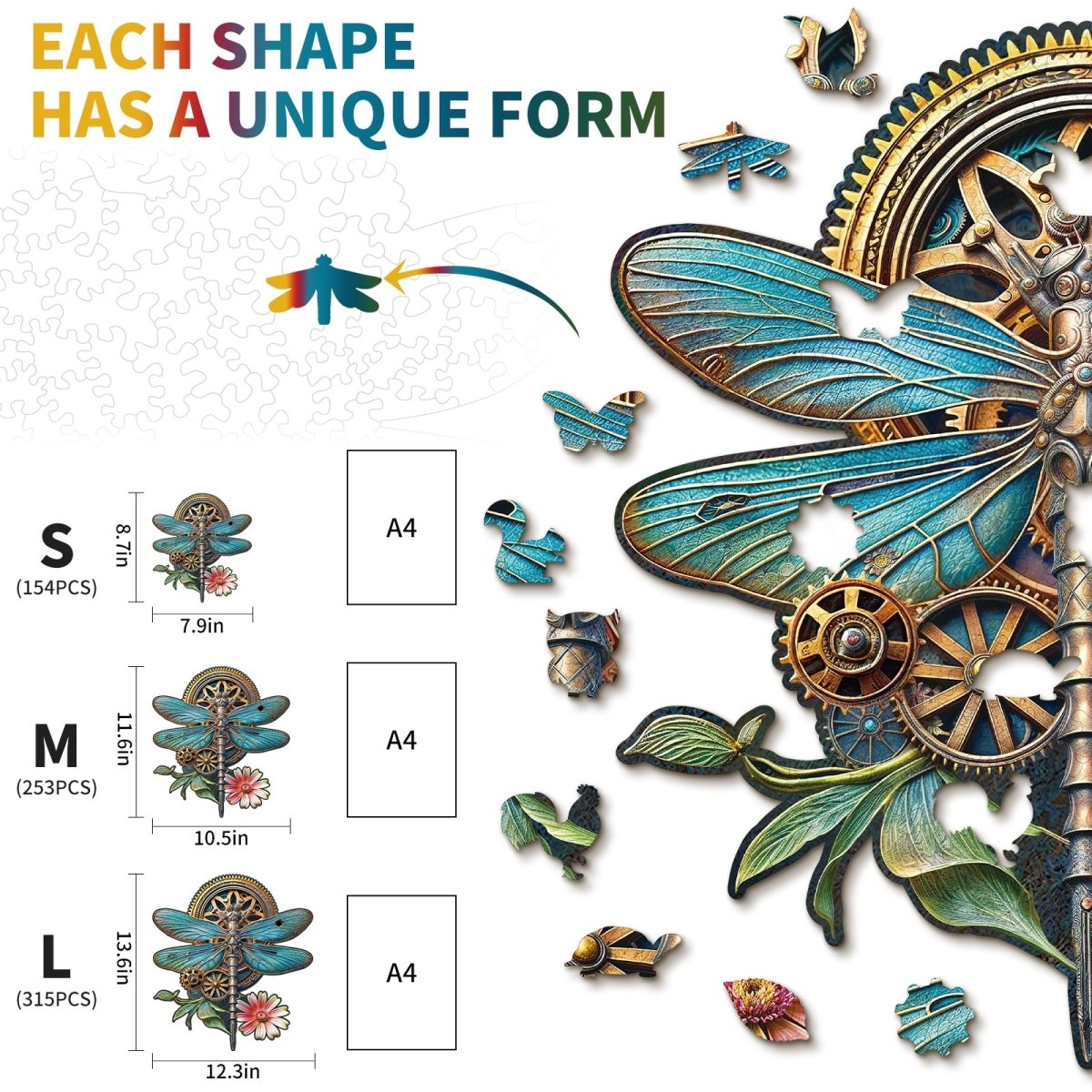 kaayee-wooden-puzzle-libelle-holzpuzzle-medium-steampunk image 4