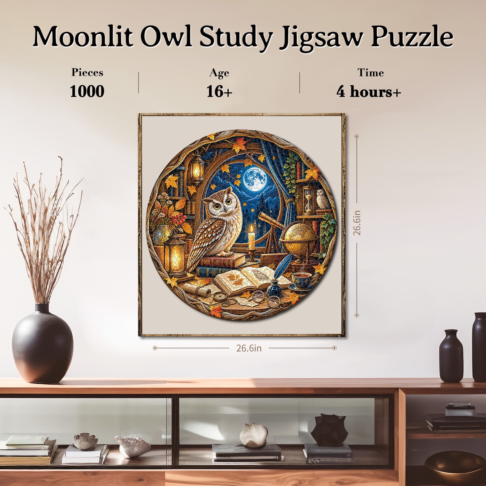 kaayee-cardboard-puzzle-moonlit-owl-study-1000-teile-eco image 6