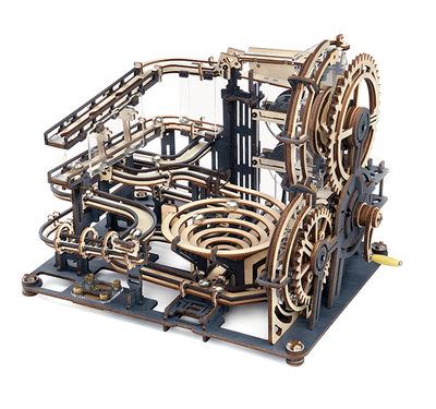 magicholz-mechanischer-bausatz-night-city-2-0-murmelbahn-holz image 7