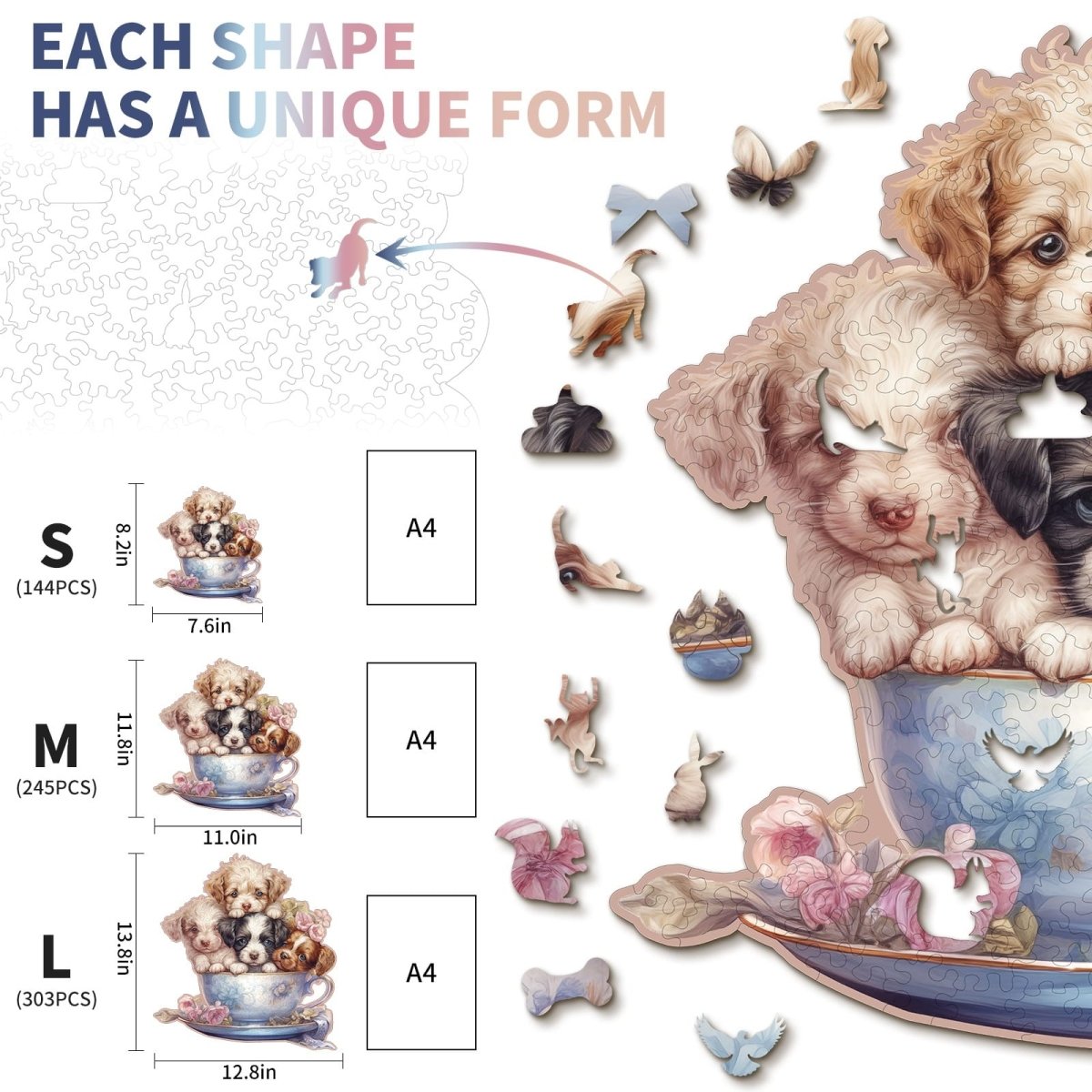 kaayee-wooden-puzzle-cute-puppy-holzpuzzle-hund-small image 3