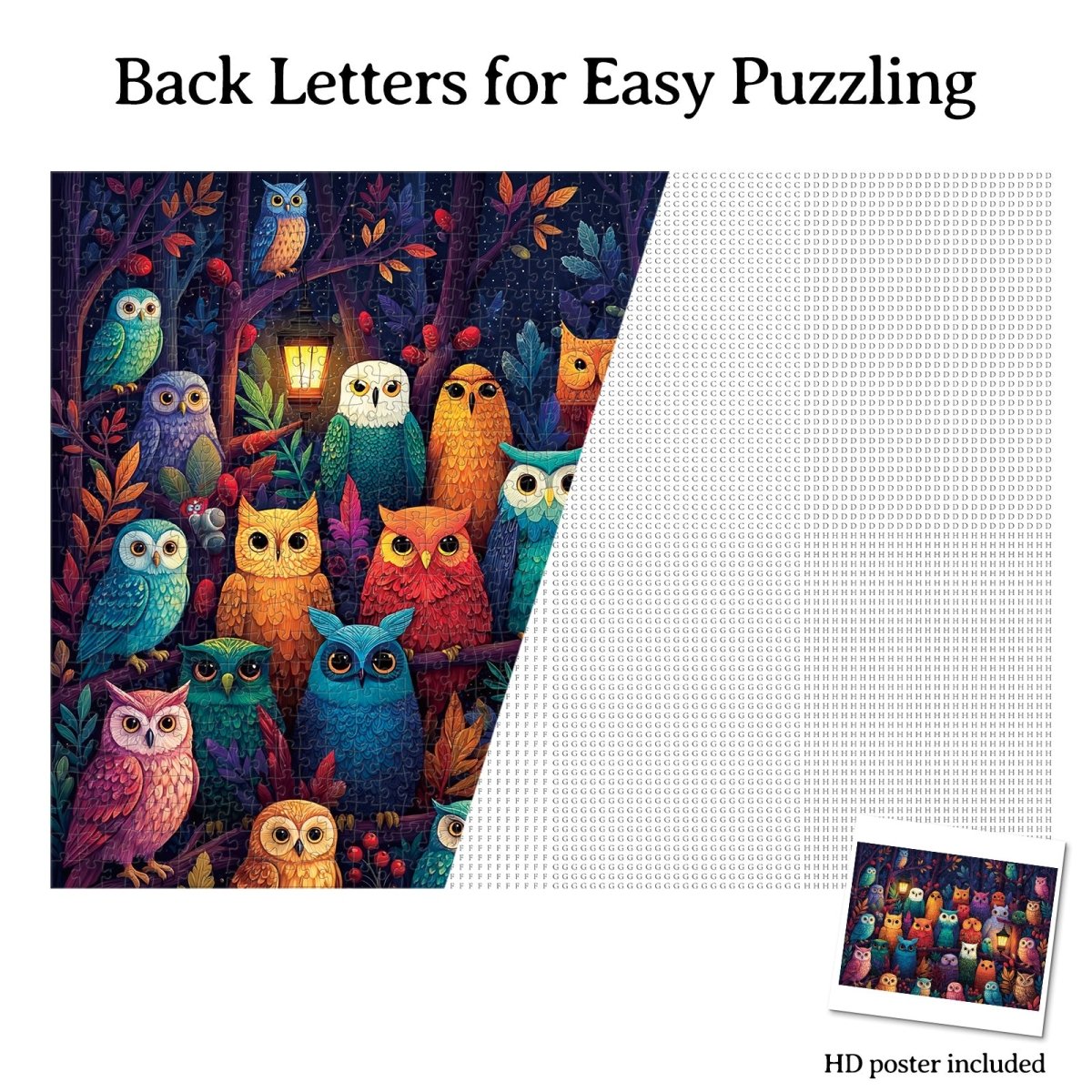 kaayee-owl-grove-1000-teile-kartonpuzzle-eco-white-board-eule image 8