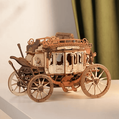 magicholz-mechanischer-bausatz-postkutsche-spieluhr-199-teile image 4