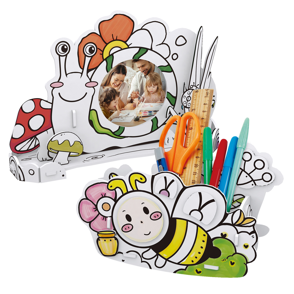 cubicfun-coloring-3d-puzzle-p694h-biene-stifthalter-3d-puzzle image 2