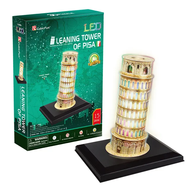 cubic-fun-led-l502h-schiefer-turm-von-pisa-3d-puzzle-mit-licht image 1