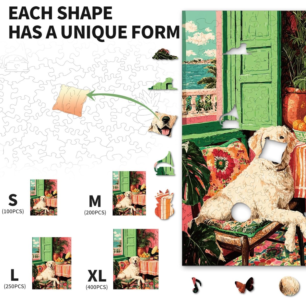 kaayee-sunny-golden-corner-holzpuzzle-medium-hund image 3