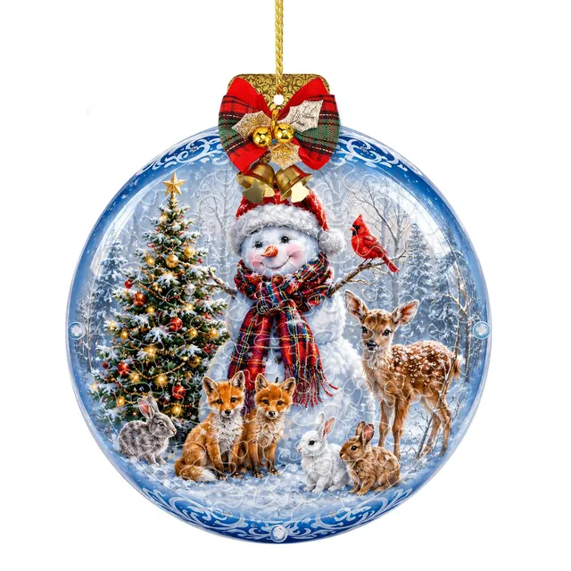 kaayee-snowman-woodland-suncatcher-mini-15-cm-fensterbild image 1