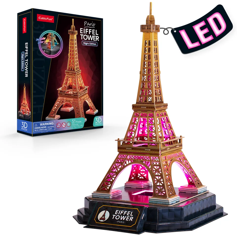 cubicfun-led-l534h-eiffelturm-3d-puzzle-mit-beleuchtung image 1
