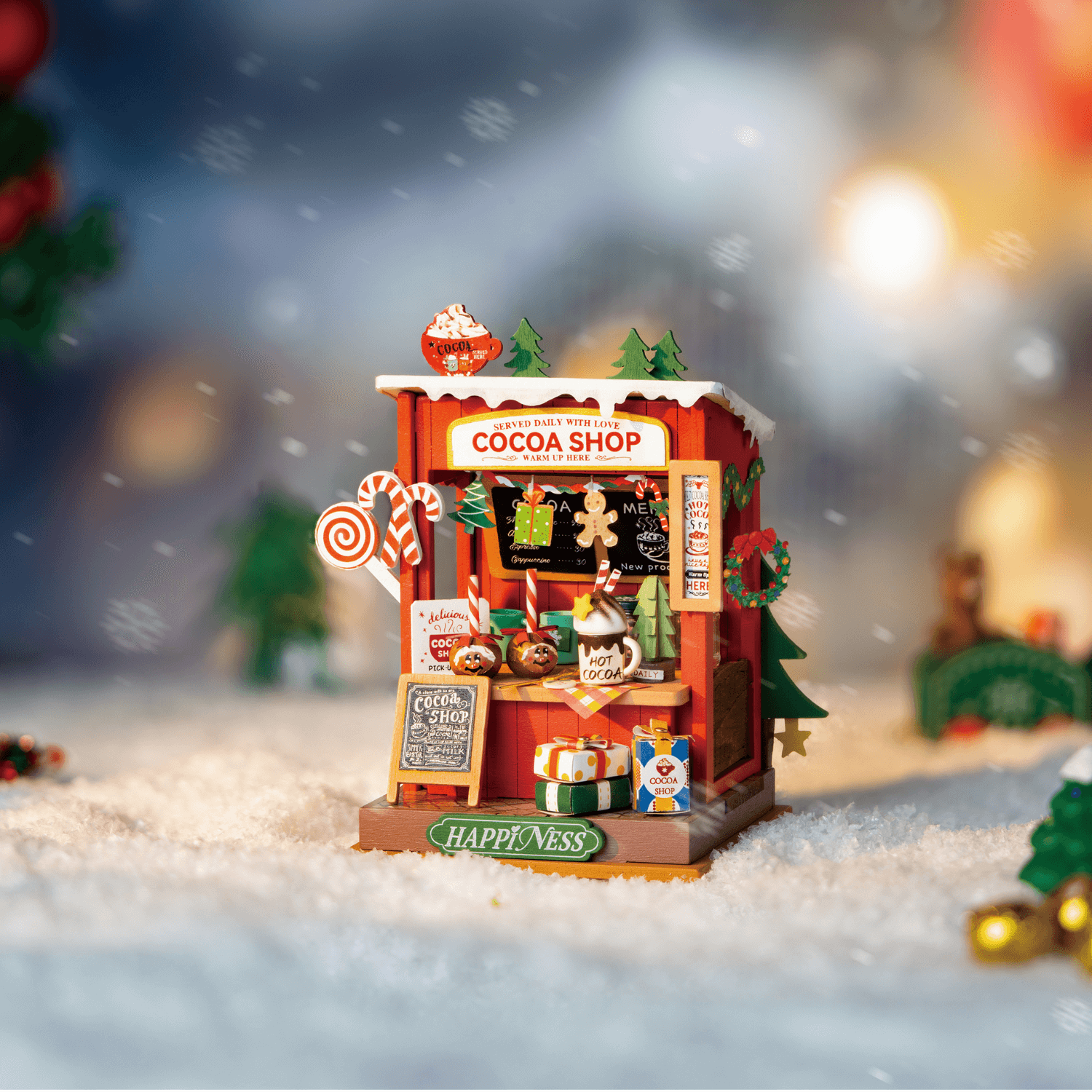 magicholz-weihnachtliche-kakao-shop-miniaturhaus-87-teile image 1