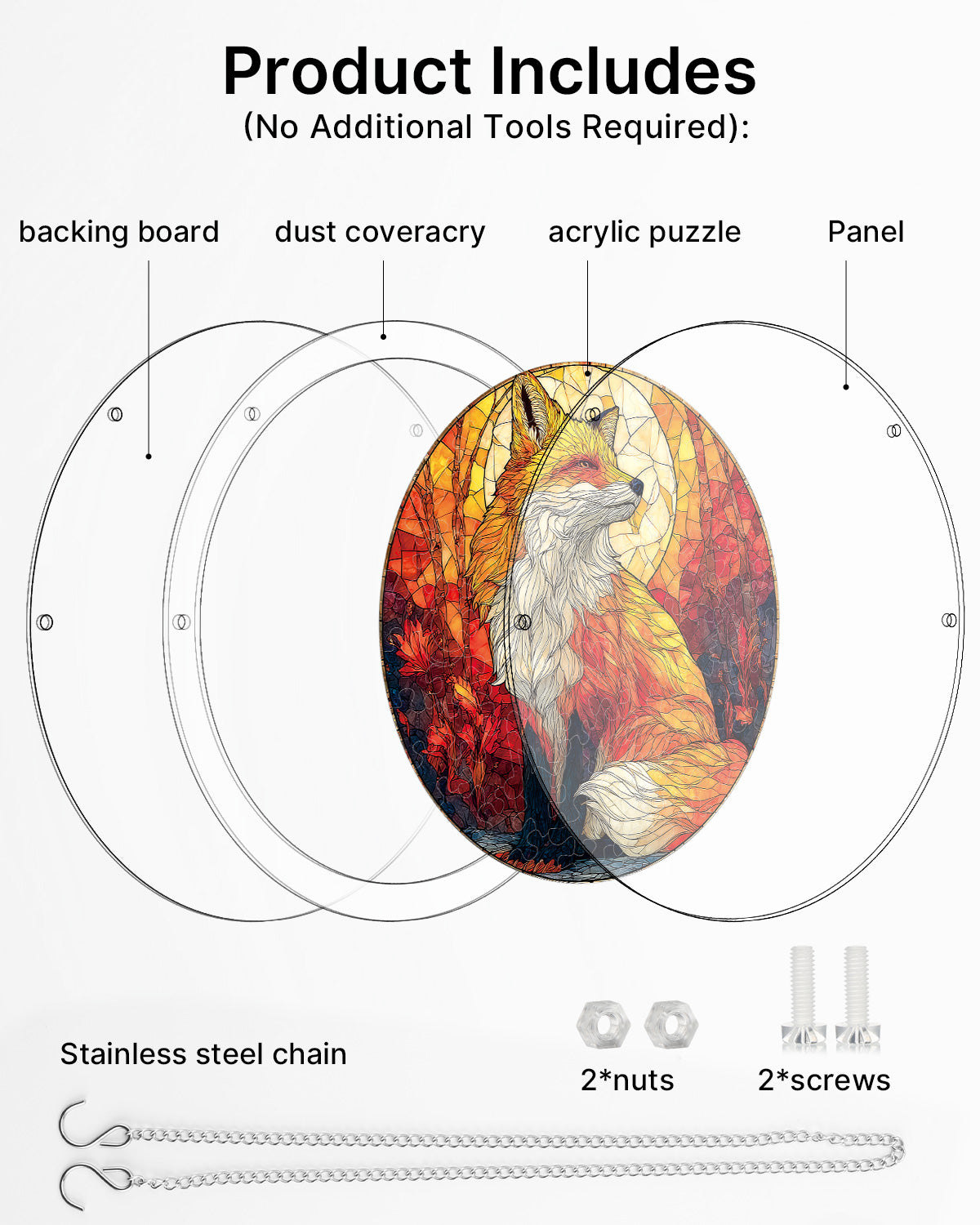 kaayee-suncatcher-puzzle-fox-glow-light-suncatcher-fuchs-small image 6