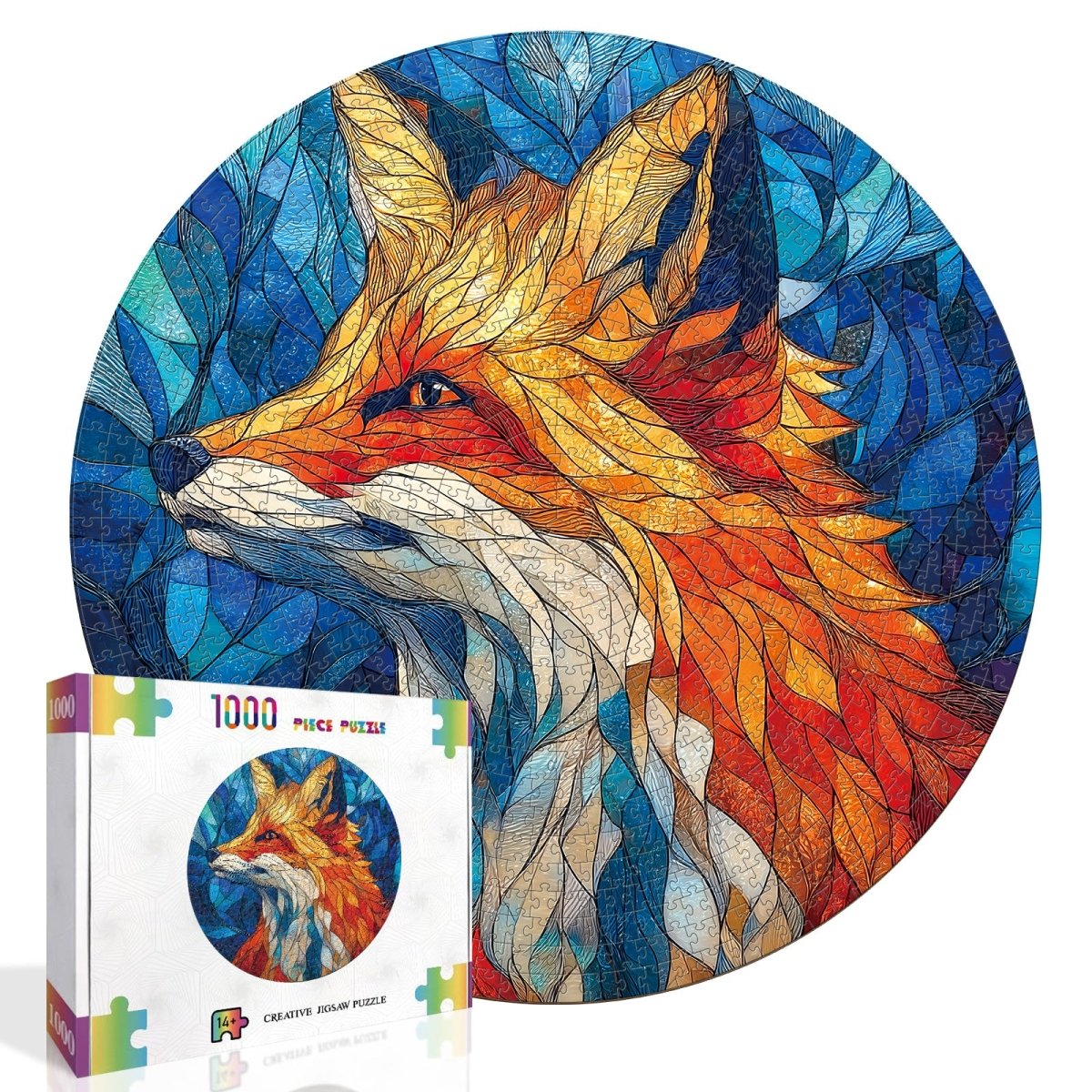 kaayee-sea-glass-red-fox-puzzle-1000-teile-eco-white-board-fuchs image 2