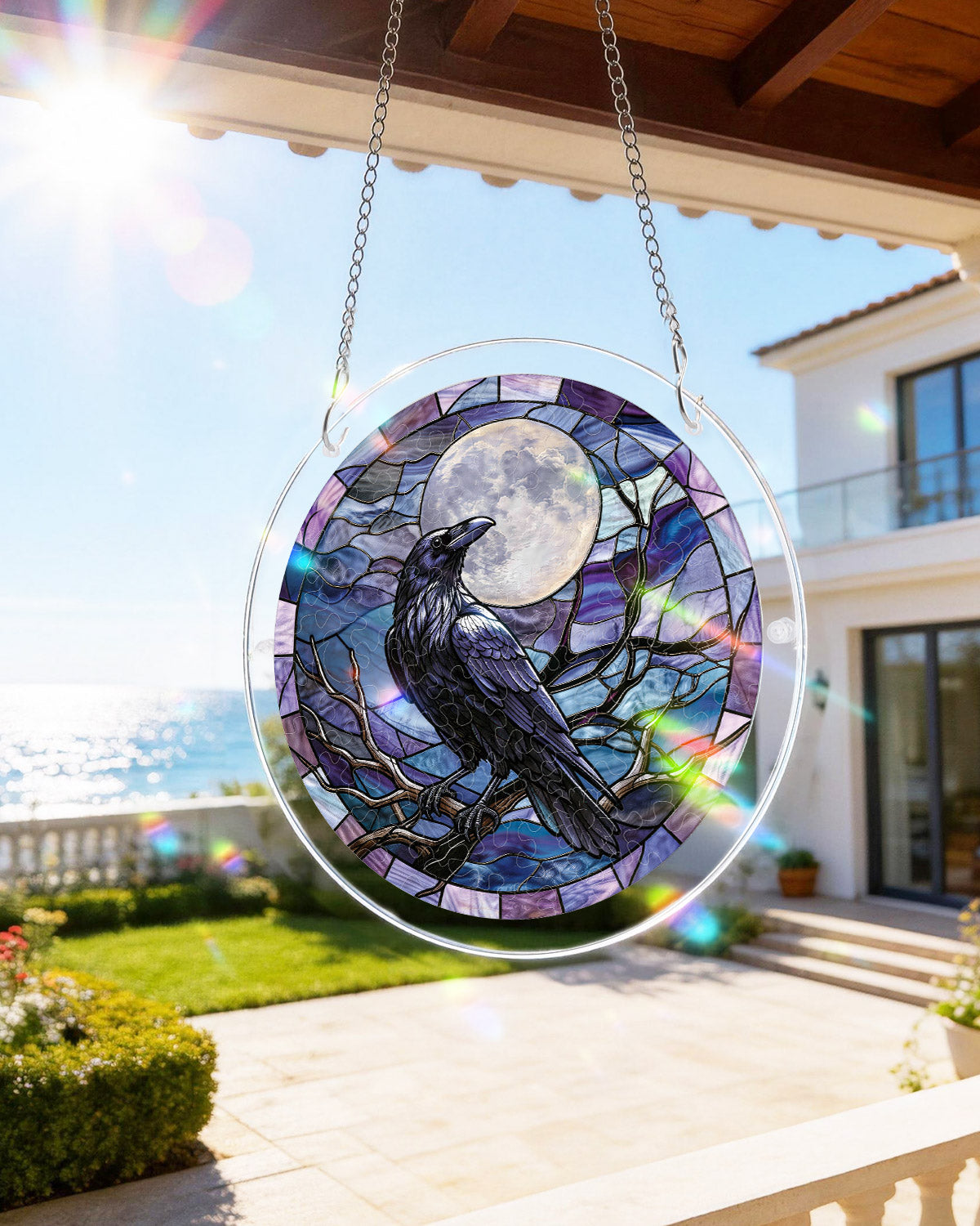 kaayee-suncatcher-puzzle-moonlit-raven-fensterbild-small-acryl image 8