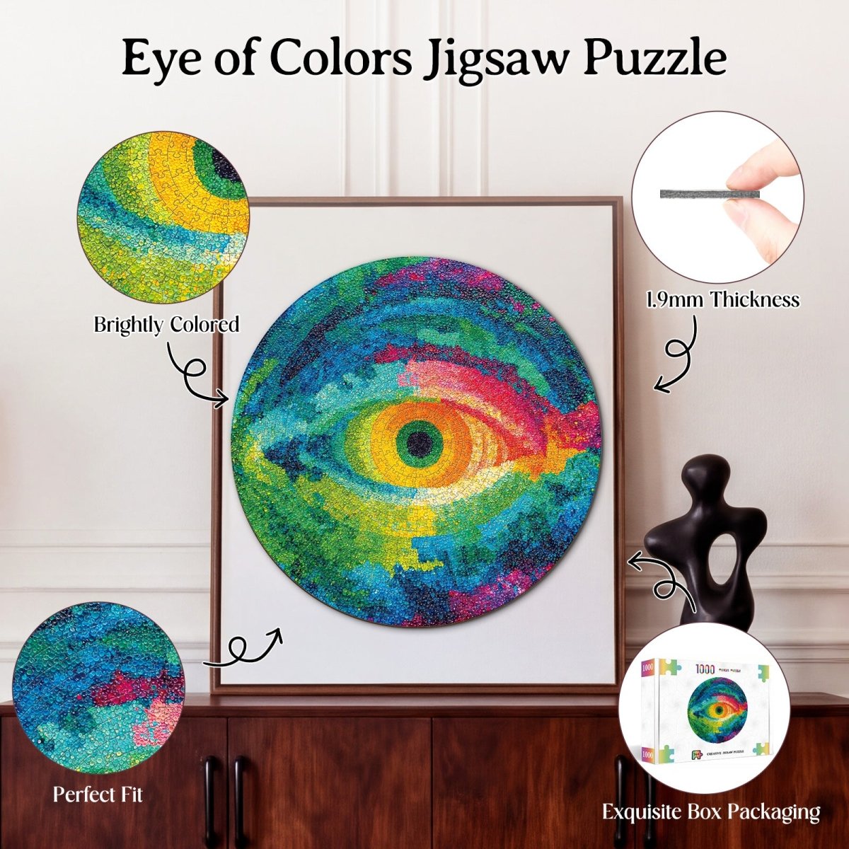 kaayee-cardboard-puzzle-eye-of-colors-1000-teile-rund image 3
