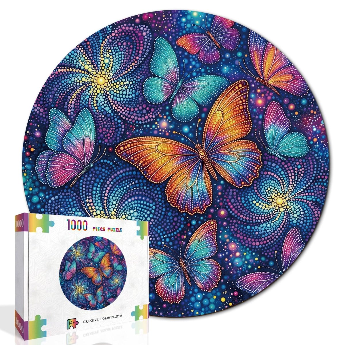 kaayee-puzzle-1000-teile-luminous-butterfly-realm-eco-white-board image 2