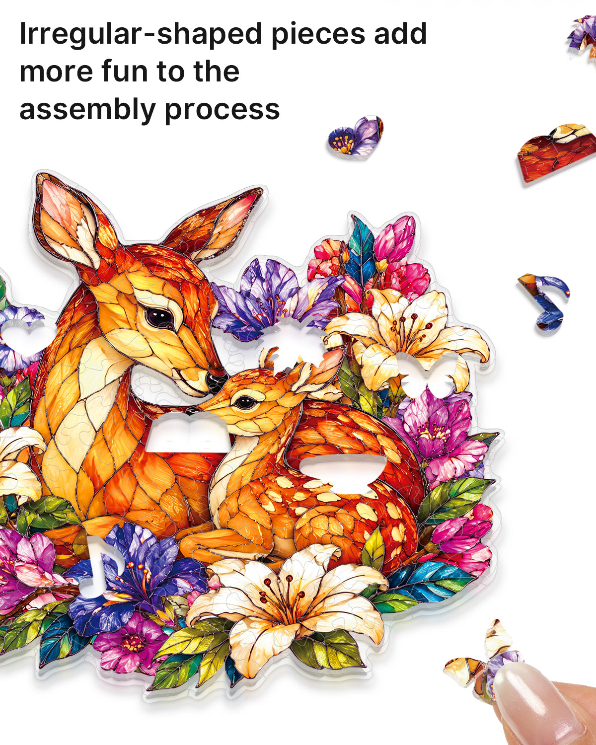kaayee-deer-in-bloom-suncatcher-fensterbild-acryl-medium image 2
