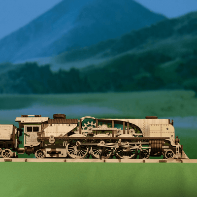 ugears-v-express-dampflokomotive-holzmodell-mit-tender image 6