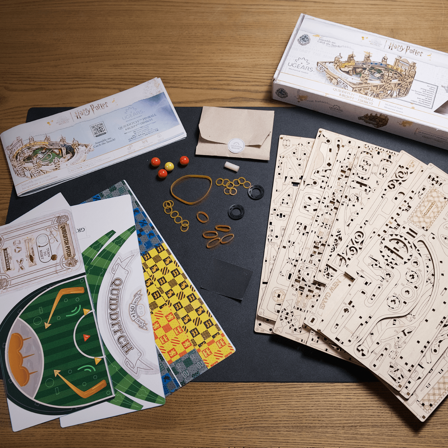 magicholz-mechanischer-bausatz-quidditch-pinball-starter-set-flipper image 4