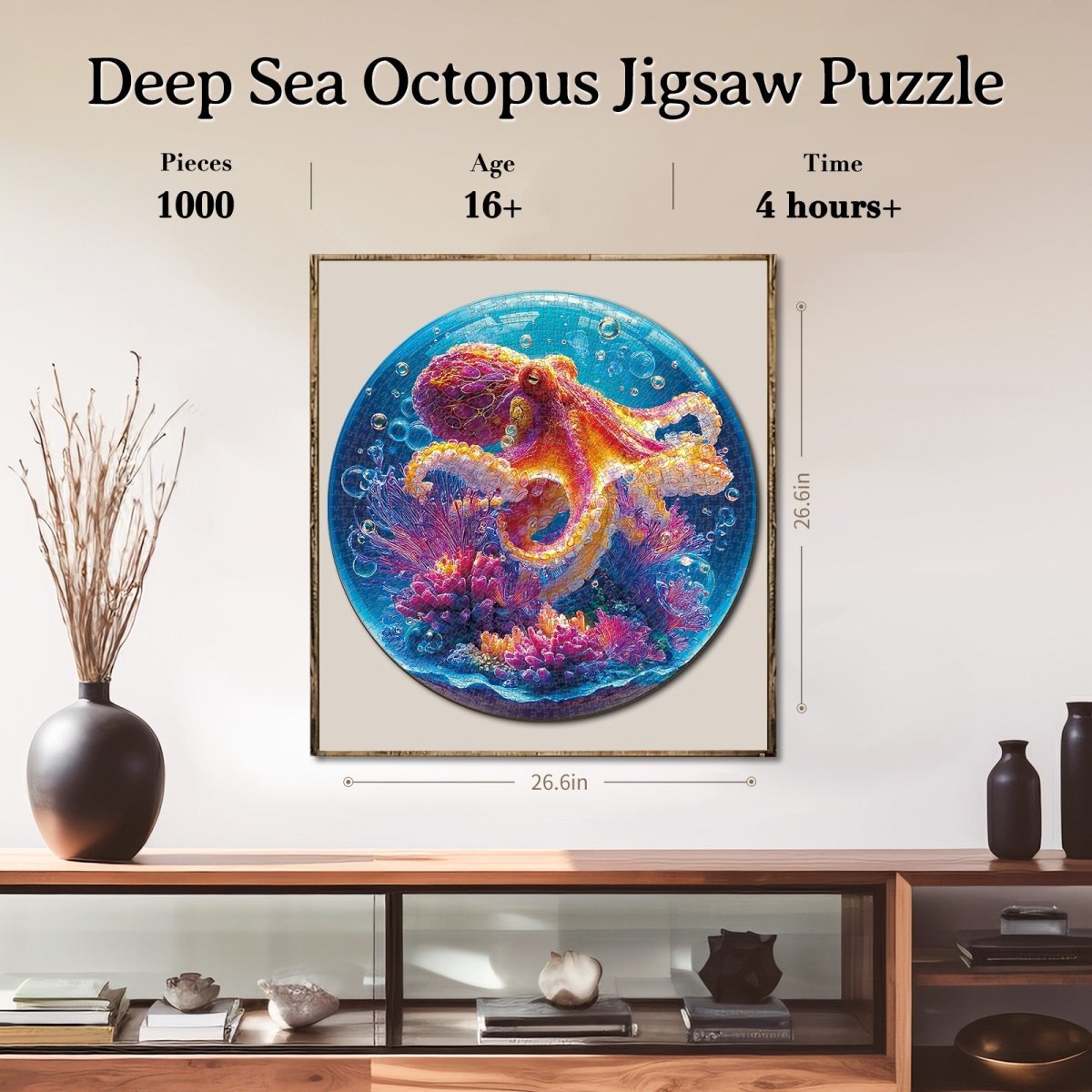 kaayee-cardboard-puzzle-deep-sea-octopus-1000-teile-rund image 6