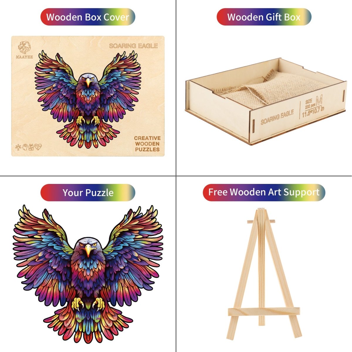 kaayee-wooden-soaring-eagle-holzpuzzle-klein-bunt-adler image 3