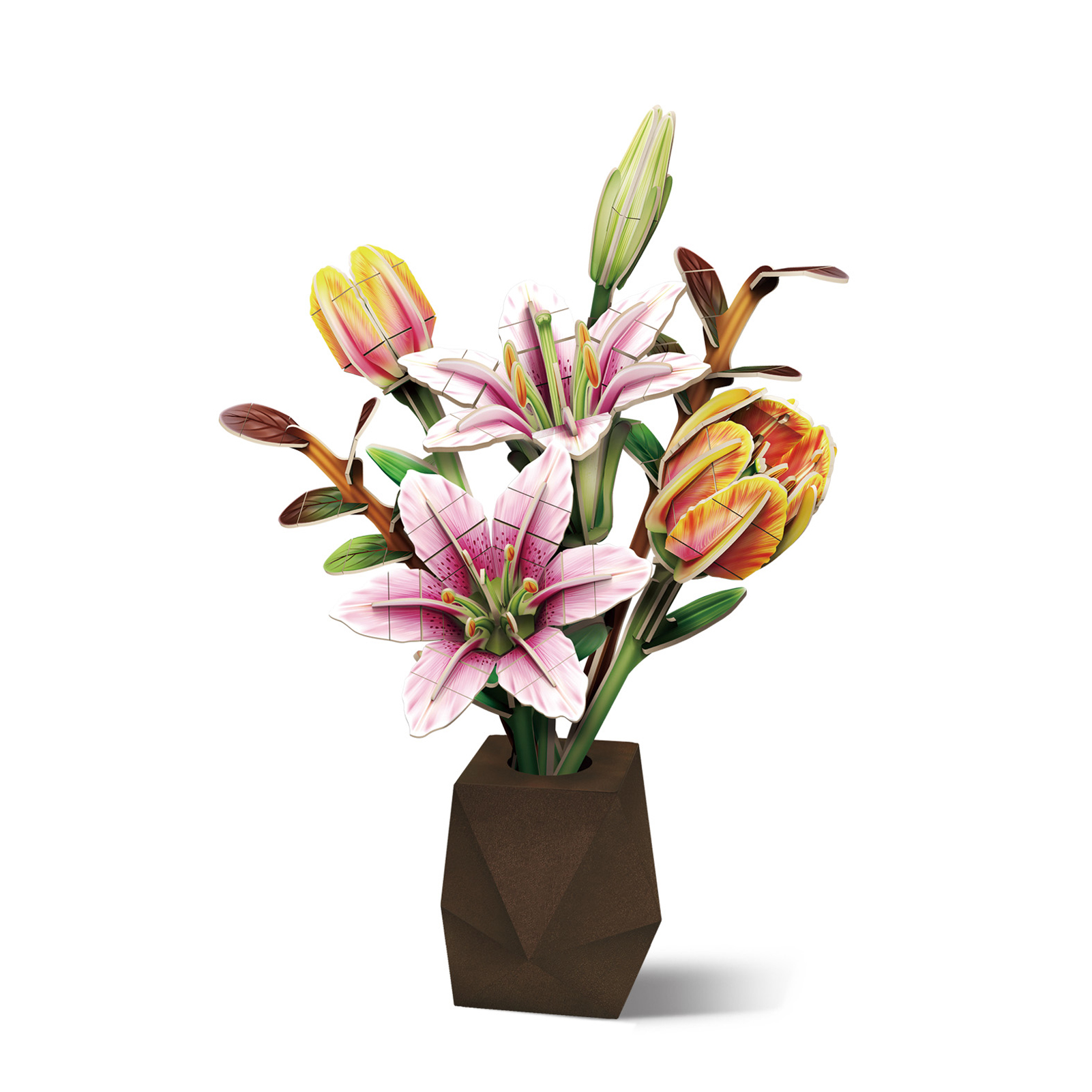 cubic-fun-botanical-collection-p871h-tulip-lily-3d-puzzle-blumen image 2