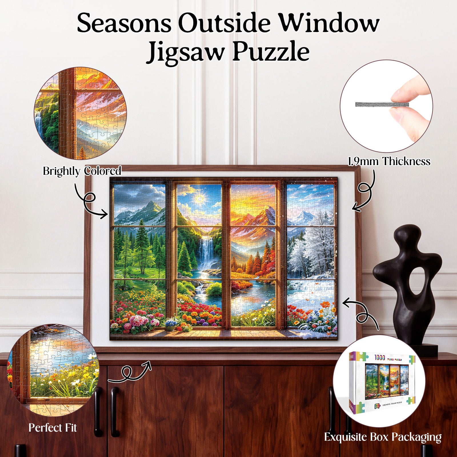 kaayee-cardboard-puzzle-seasons-outside-window-1000-teile image 3