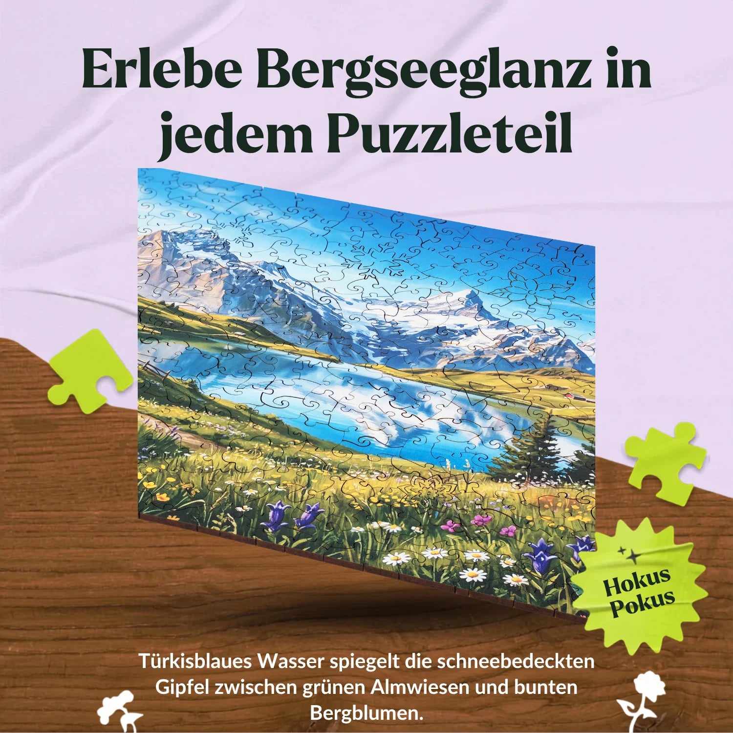 magicholz-wanddeko-alpenpanorama-mit-bergsee-puzzle-500-teile image 4
