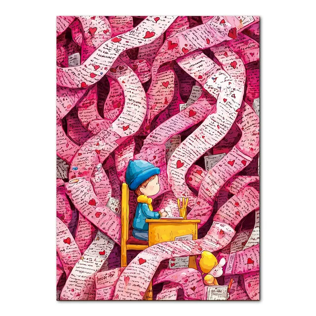 kaayee-cardboard-puzzle-the-pink-maze-1000-teile-standard image 1