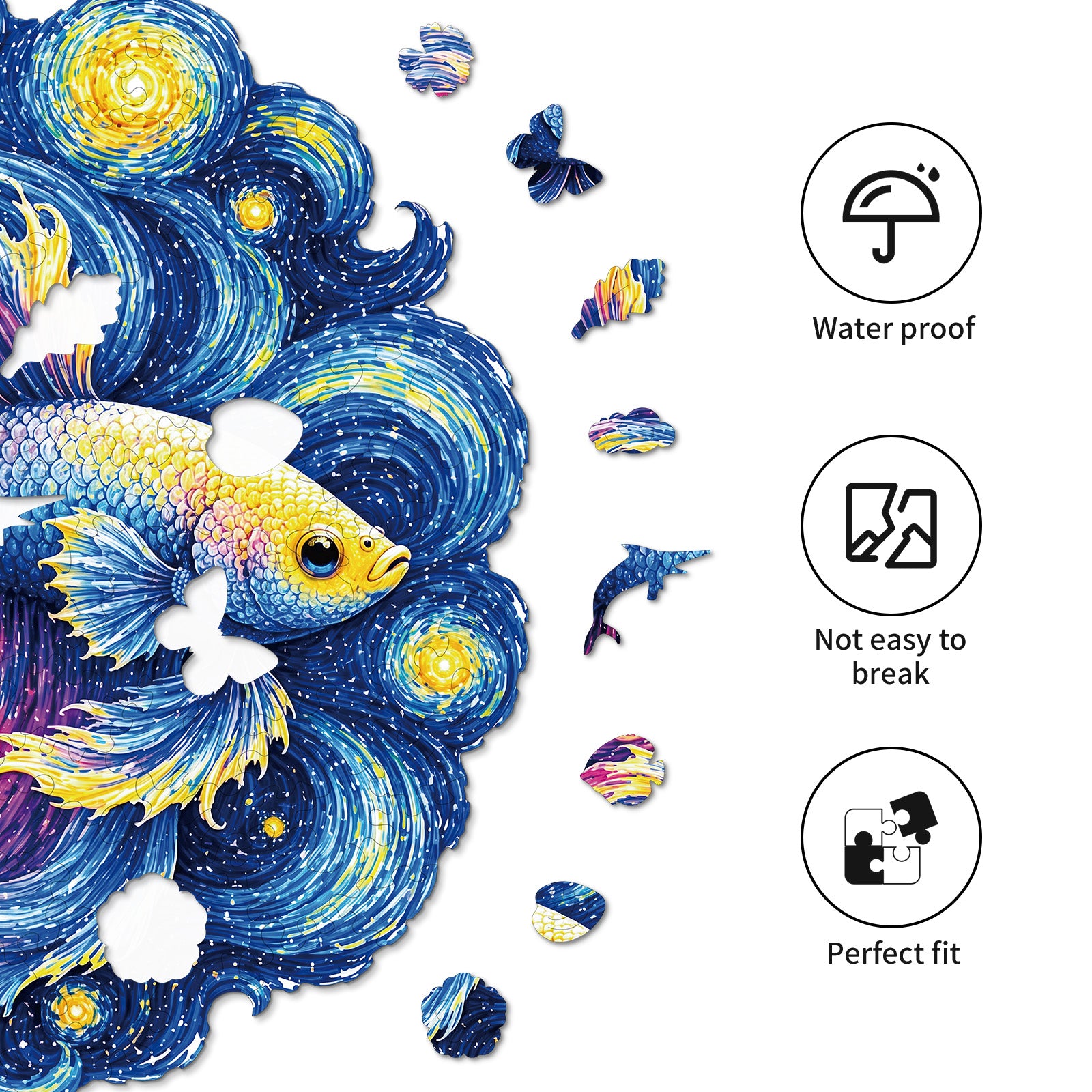 kaayee-wooden-puzzle-starlit-dream-fish-holzpuzzle-medium image 2