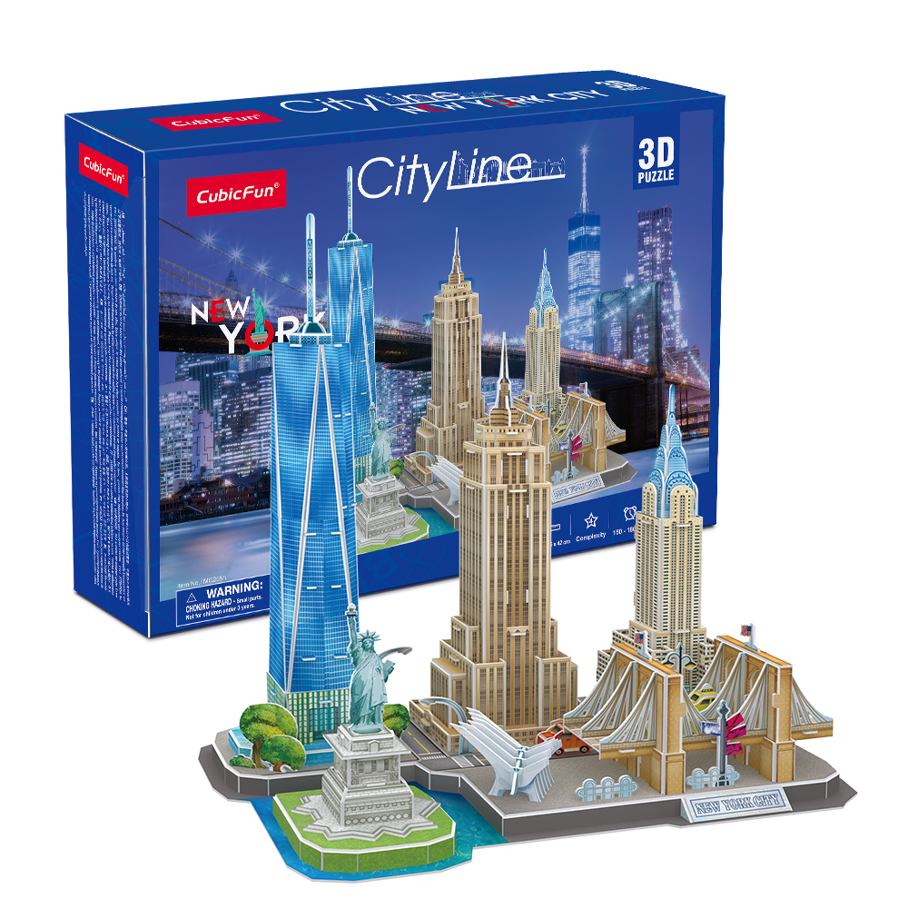 cubicfun-city-line-mc255h-new-york-city-3d-puzzle-skyline image 1