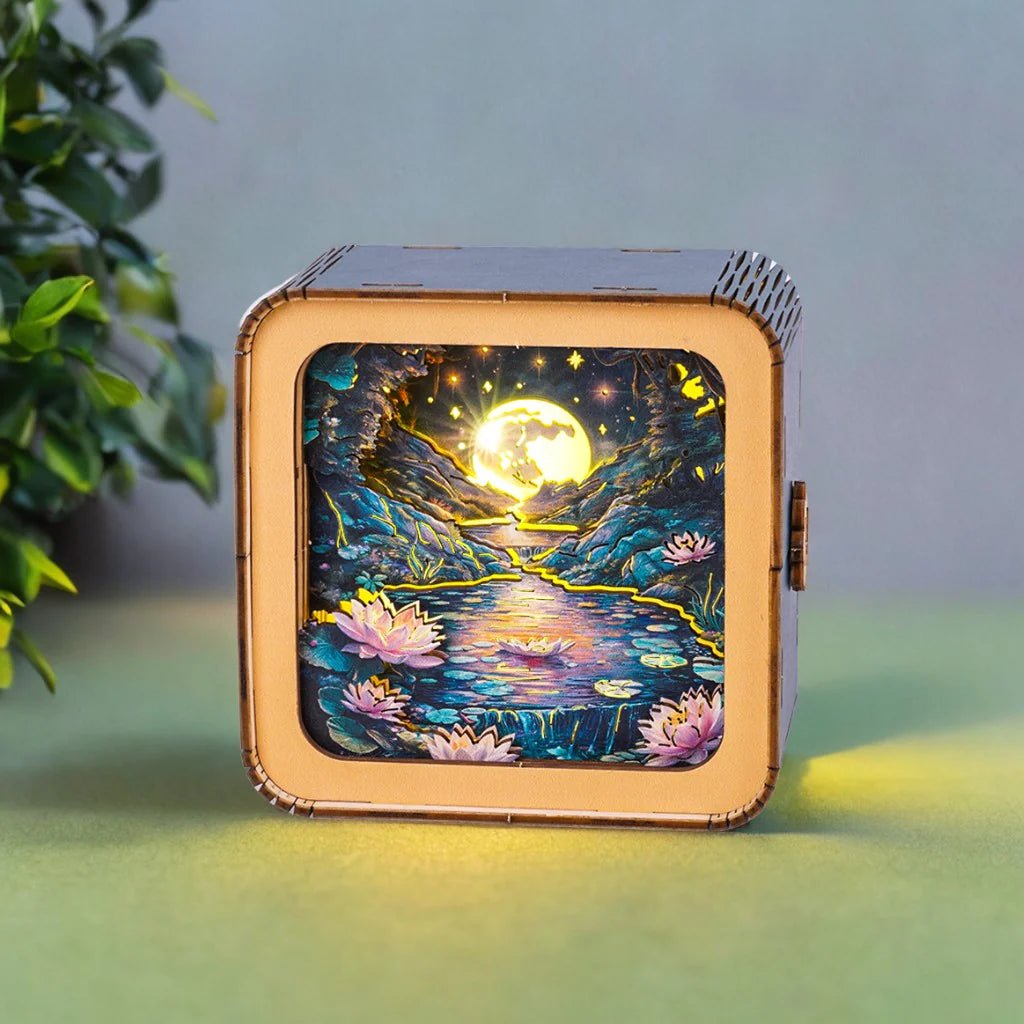 kaayee-night-light-moonlight-lotus-3d-holzpuzzle-nachtlicht image 2