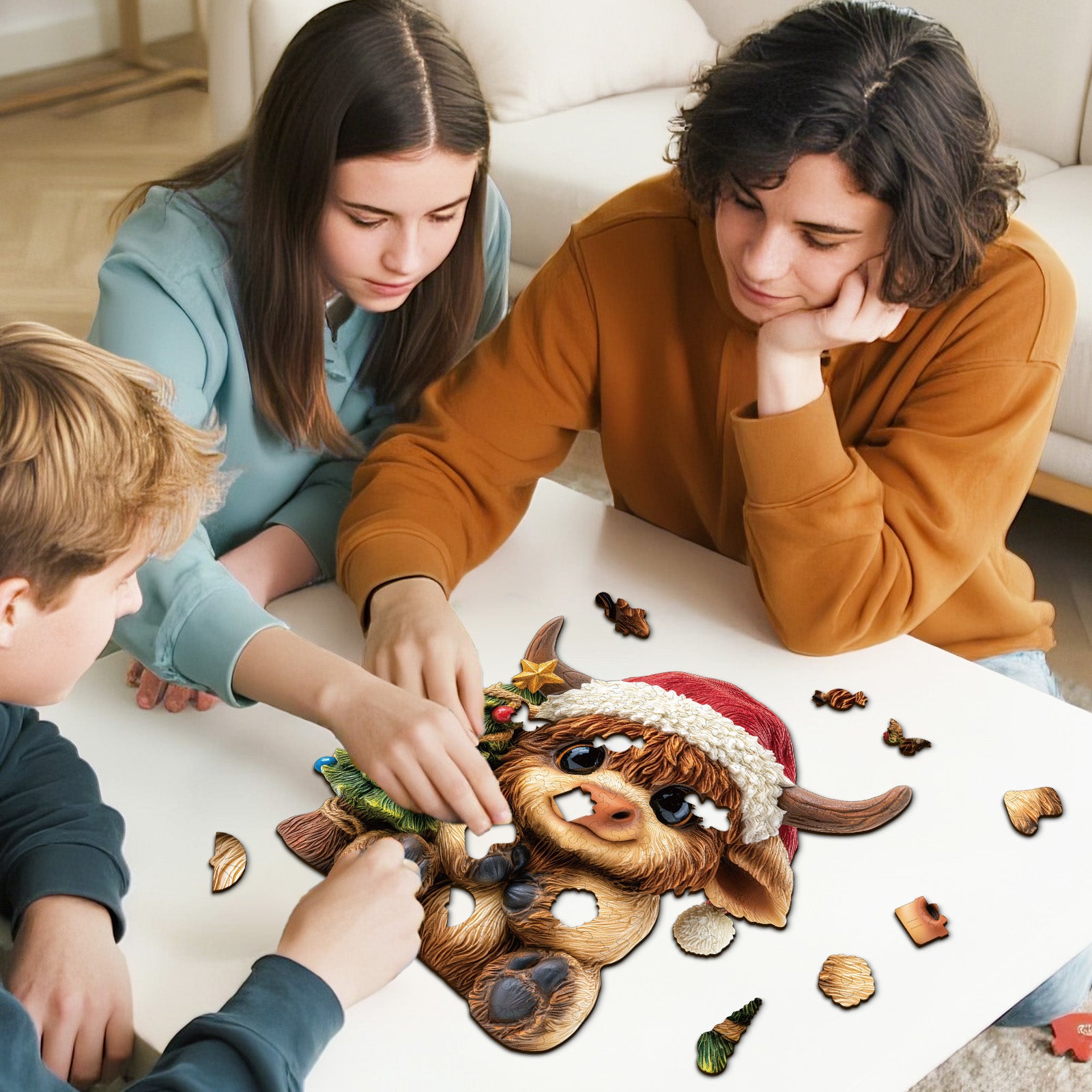 kaayee-christmas-highland-cutie-holzpuzzle-medium-winter image 7