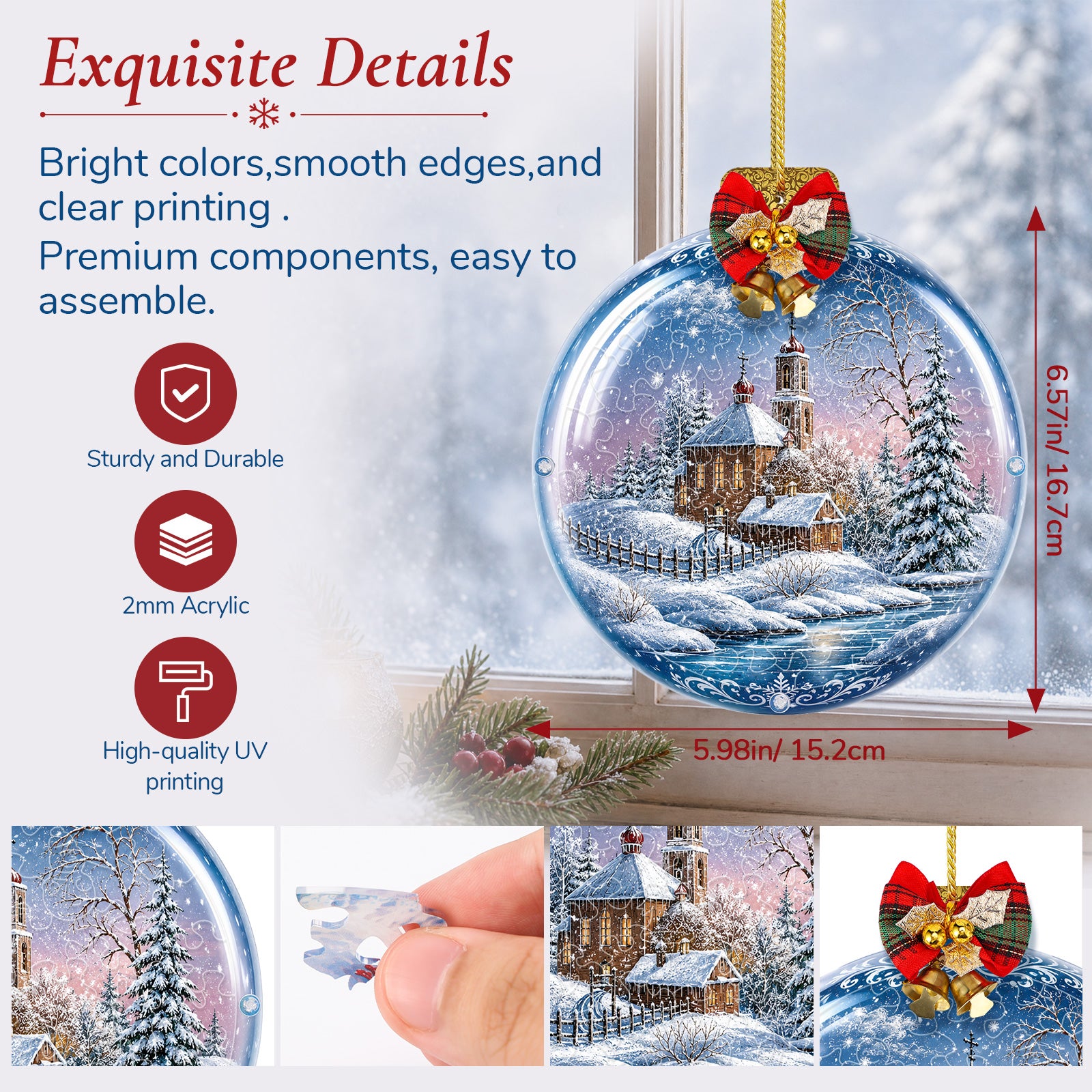 kaayee-suncatcher-puzzle-snowy-christmas-chapel-sonnenf-nger-15cm image 4