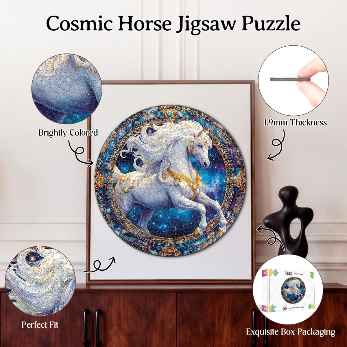 kaayee-cosmic-horse-puzzle-1000-teile-eco-white-board image 3