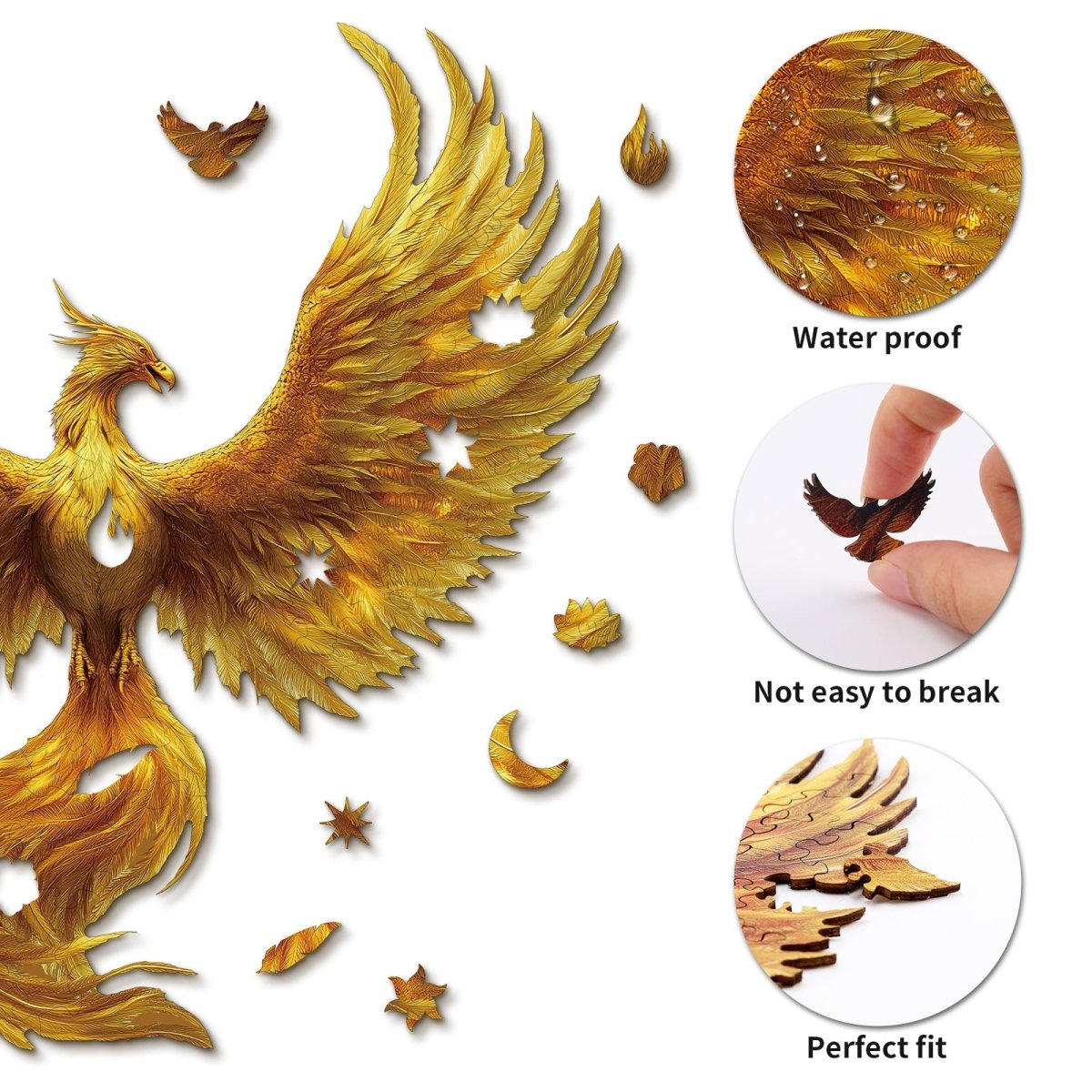 kaayee-golden-feather-phoenix-holzpuzzle-medium image 2