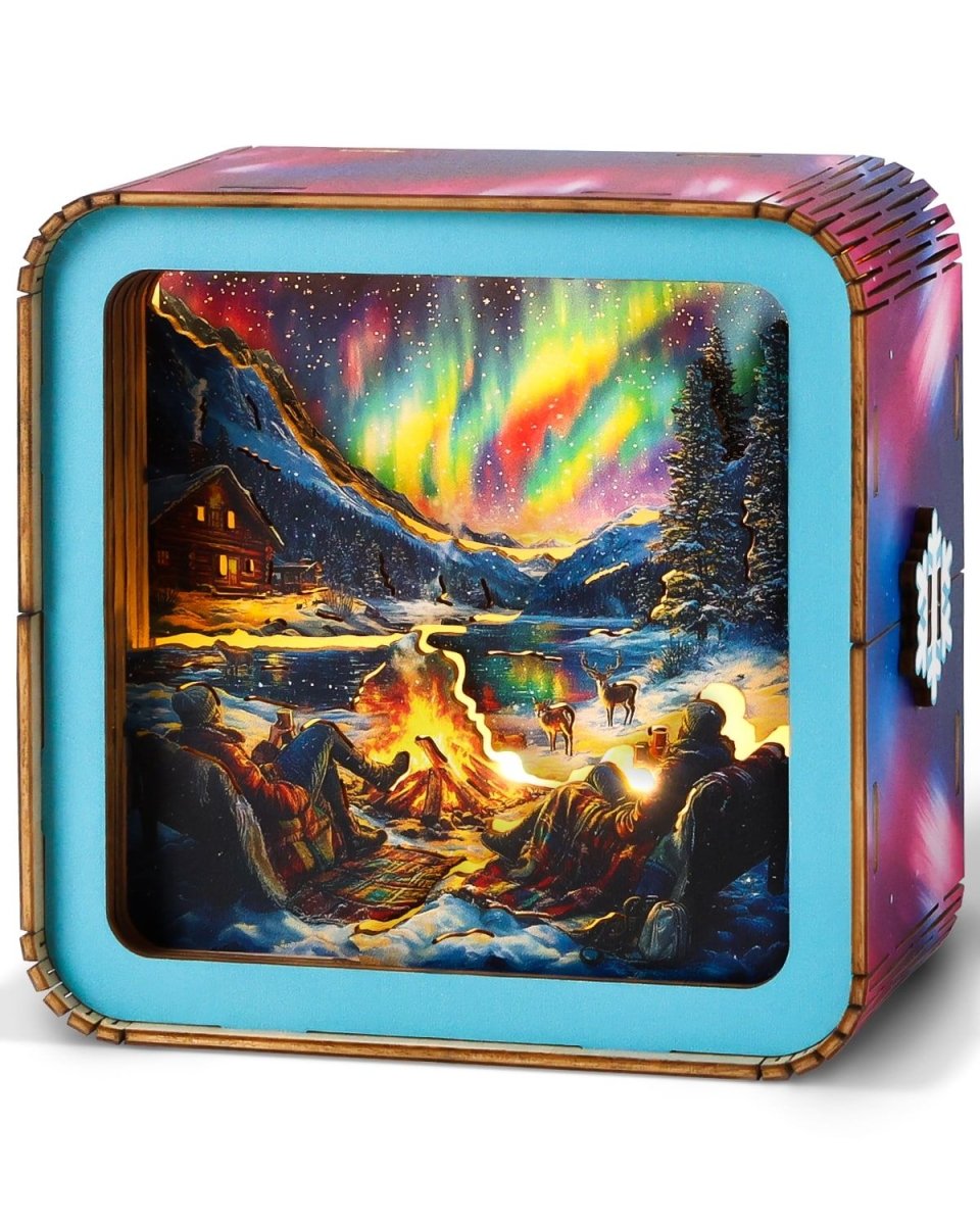kaayee-night-light-aurora-holz-nachtlicht-3d-puzzle-bausatz image 1