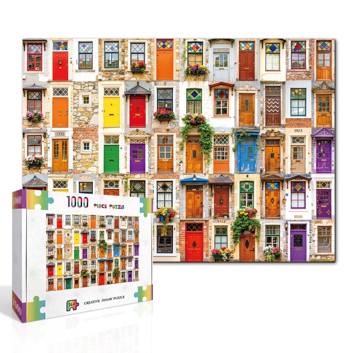 kaayee-cardboard-puzzle-symphony-of-doors-1000-teile-eco-t-ren image 2