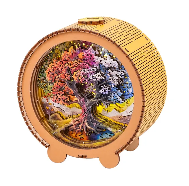 kaayee-tree-of-life-nachtlicht-holz-3d-bastelset-lampe image 1