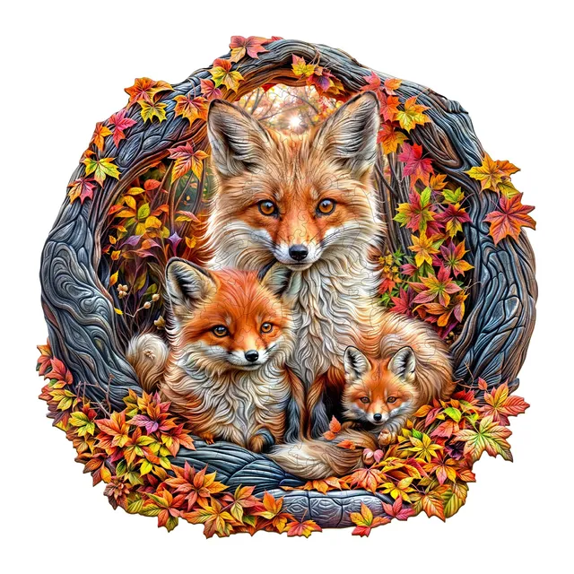 jigfoxy-wooden-foxes-holzpuzzle-m-200-teile-f-chse image 1