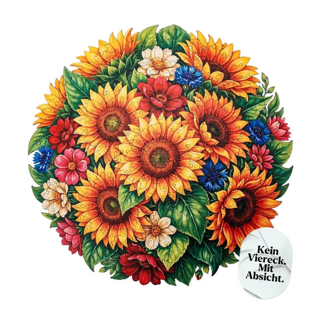 magicholz-holzpuzzle-sonnenblumen-im-sommerlicht-mandala-350-teile image 1